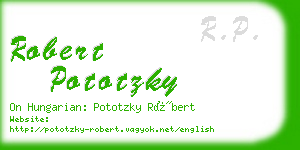 robert pototzky business card